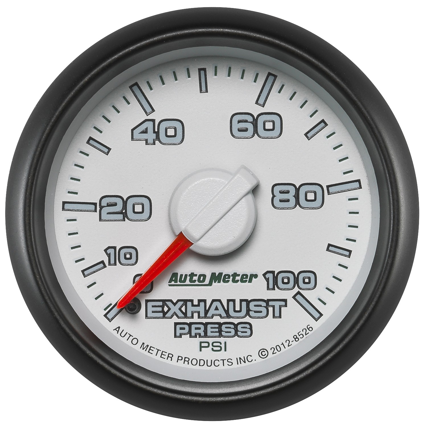 AutoMeter 0-100 PSI Arctic White Analog Exhaust Back Pressure Gauge